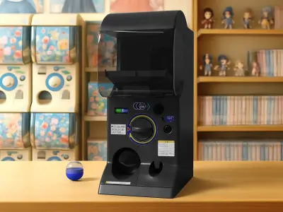 Japanese Gashapon Capsule Machine Black 