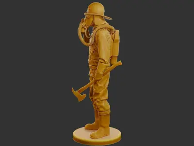Czechoslovakian firefighter 90s 008 3D print model