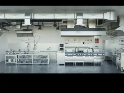 Commercial Kitchen v3 3D model