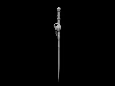 Frostmourne low poly sword Free low-poly 3D model