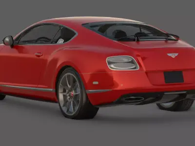 2014 Bentley Continental GT V8 S 3D Model  Agile British Tourer  Low-poly 3D model