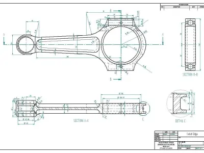 piston-rod piston rod Free 3D model