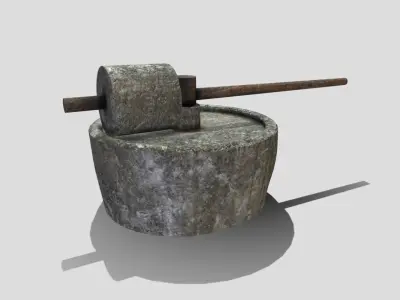 Medieval Olive Press Low-poly 3D model