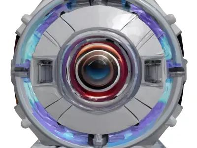 Futuristic Holographic Projector Broken Lens 3D model