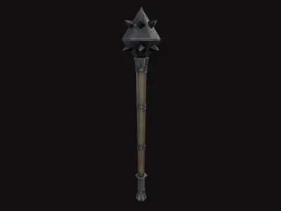 Medieval Mace Low-poly 3D model 17