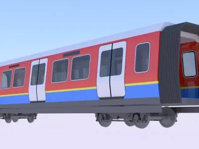 Metro middle coach 3D model