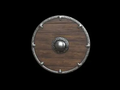 shield medieval v2 Low-poly 3D model