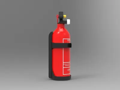 fire extinguishers Low-poly 3D model