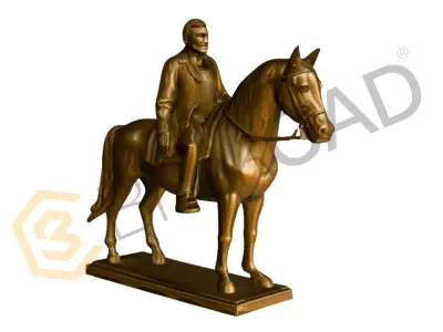 Statue of King Albert 3D Model High Detail 3D model