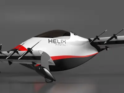 Helix Pivotal Electric VTOL Aircraft 3D model