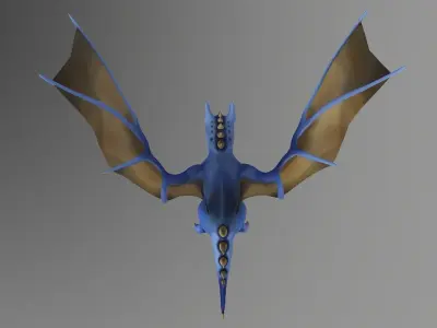 Vyvern Character Hand Painted Animated Low-poly 3D model