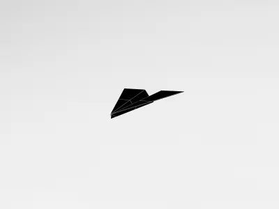 Paper Plane Pack 02 Low-poly 3D model