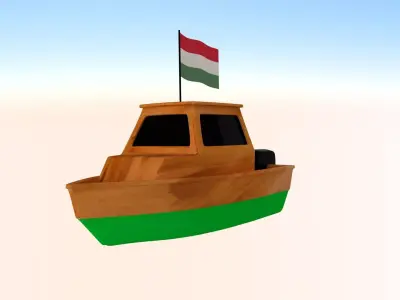 Hungary Fishing Boat 3D model