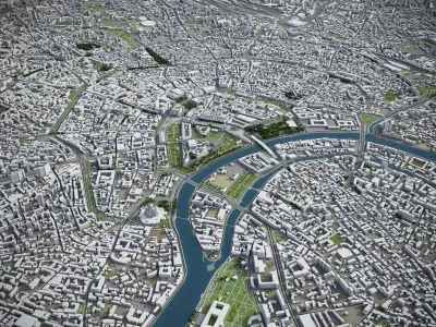 Moscow - city and surrounding area 3D model