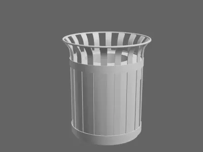 Trash Can Free low-poly 3D model purchase