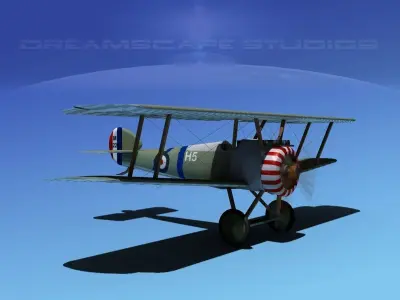 Sopwith Camel 3D model by Dreamscape from CGTrader (Rigged)