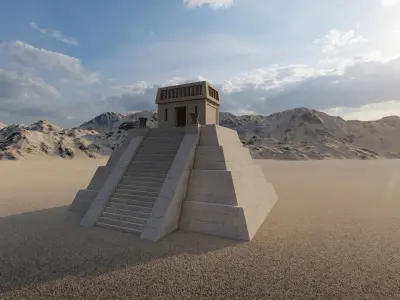 Zigurat ancient pyramid-Ziggurat Temple 3D model purchase