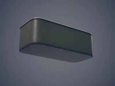 Soviet ammunition canister Low-poly 3D model