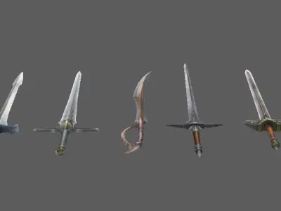weapon sword Low-poly 3D model purchase
