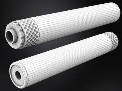 Gemtech Tundra Suppressor 9mm Low-poly 3D model