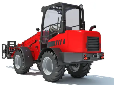 Telescopic Handler Forklift 3D model