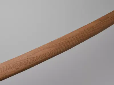 Wooden Katana 3D model