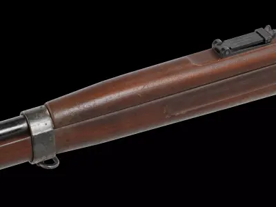 Mannlicher M1893 bolt action rifle Low-poly 3D model
