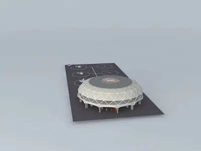 Hangar ice rink Free 3D model