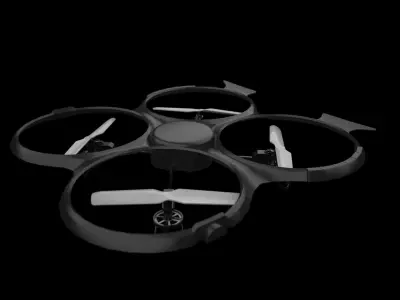 UDI U818A Drone Quadocopter Low-poly 3D model