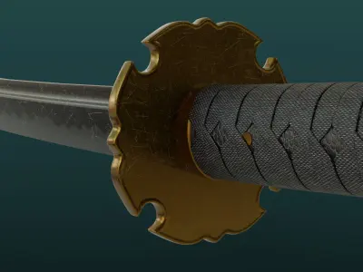 Katana With 4k Textures 3D model
