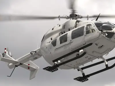 Twin Engine Light Utility Helicopter 3D model