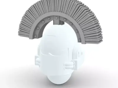 Space Knights Feathered Crest for V7 Helmets 3D print model