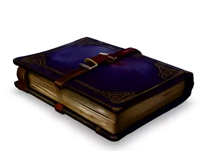 Antique Leather Bound Book 3D Model Low-poly 3D model