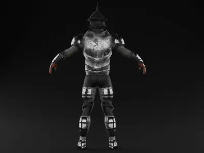 Low Poly Knight man in armor Free low-poly 3D model