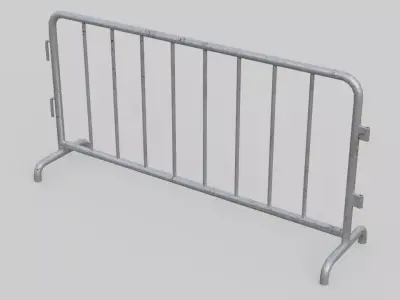 Road Safety Barrier 1 Low-poly 3D model