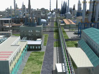 Chemical Plant 3D model order