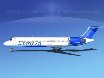 Boeing 717-200 Liberty Jet 3D model