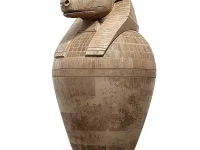 Ancient Egyptian Canopic Jar 3D Prop Analysis 3D model buy