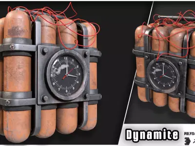 Dynamite 2 Low-poly 3D model