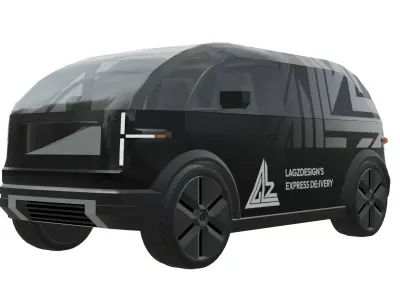 Delivery Vehicle Concept - Low poly Low-poly 3D model