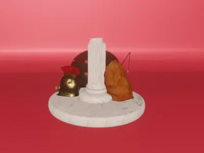Echoes of Conflic-Battle-Adorned Roman Tribute in 3D Sculpture 3D print model