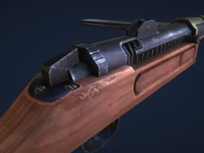 Sub Machine Gun - Mk1 Low-poly 3D model