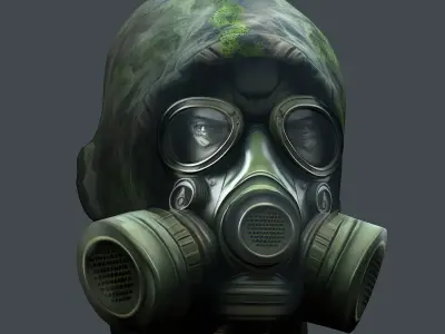 Helmet 3d model military combat Military Low-poly Low-poly 3D model 43