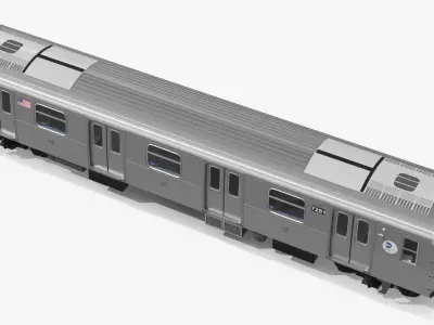  MTA Subway Car R160 for M Line Silver 