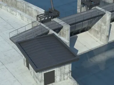 Dam 001 3D model