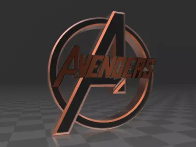 Avengers Logo with Emblem Attachment 3D model