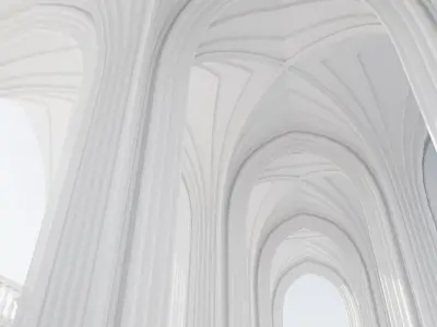 medieval palace stair Low-poly 3D model