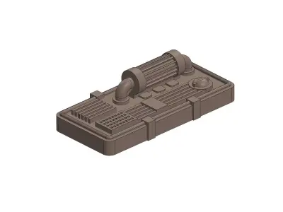 Star Wars Inspired Wall Mounted Sci-Fi Cooling Panel 3D print model