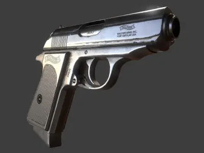 Walther PPK S 380 Low-poly 3D model