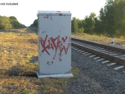 Old Railway Relay Cabinet 3D model